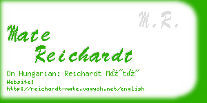 mate reichardt business card
